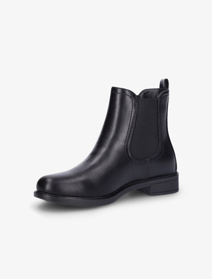 Bottines plates en simili à chevilles élastiquées - Noir - 4