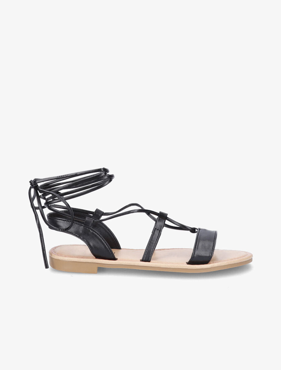 Nu-pieds à liens - Noir - 3