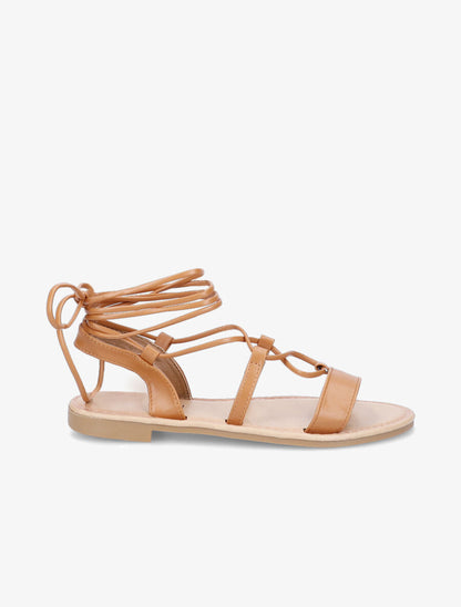 Nu-pieds à liens - Camel - 3