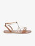 Nu-pieds à ganses et brides irisées - Camel - 5