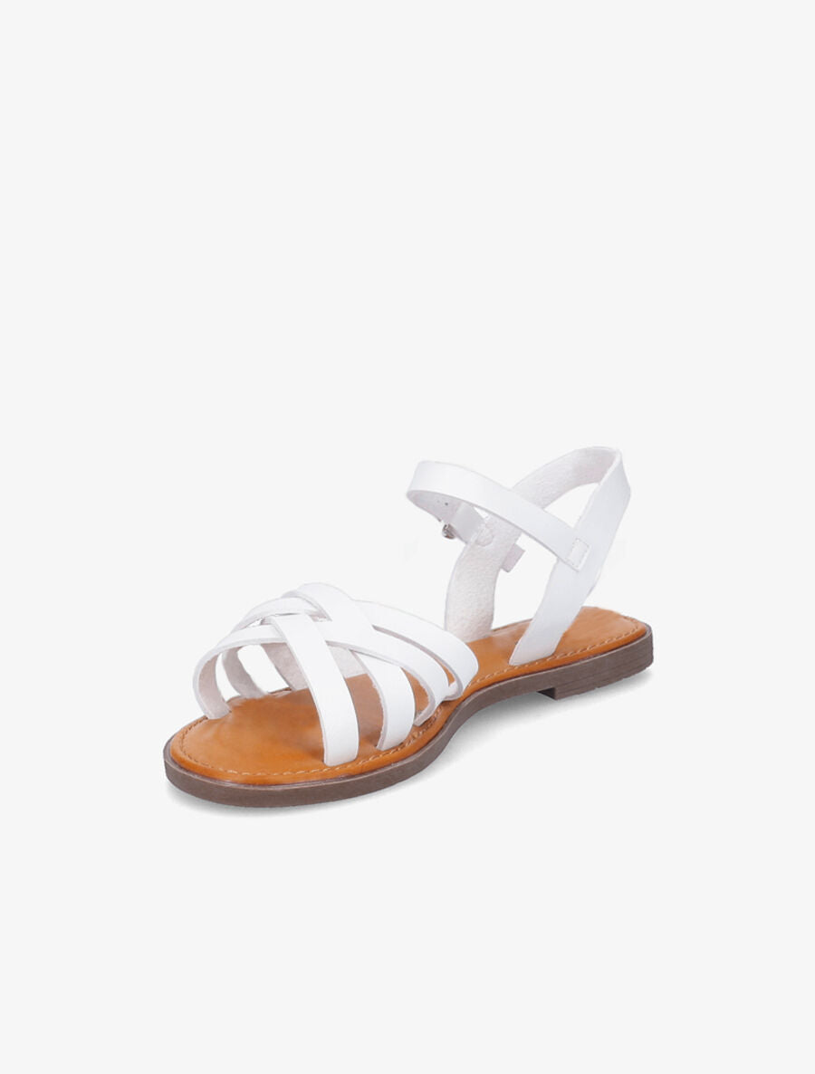 Nu-pieds à ganses entrelacées - Blanc - 4