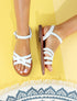 Nu-pieds à ganses entrelacées - Blanc - 1
