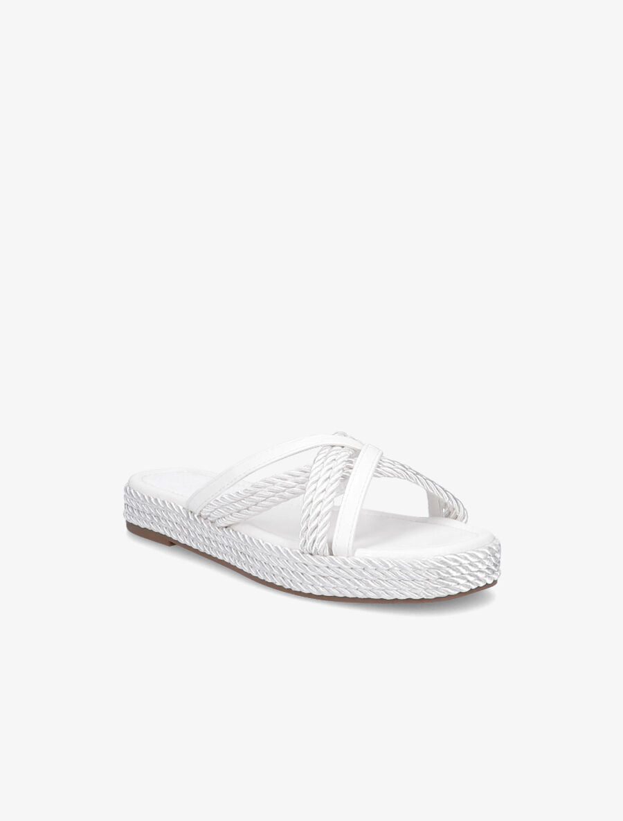 Claquettes à ganses croisées - Blanc - 2