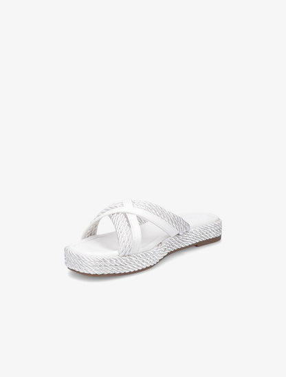 Claquettes à ganses croisées - Blanc - 3