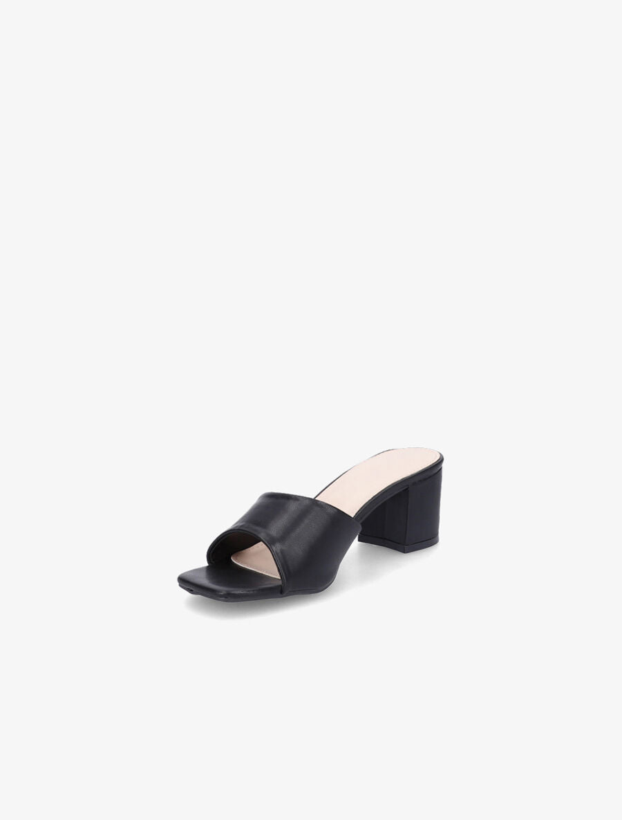 Mules classiques en simili - Noir - 3