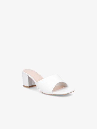 Mules classiques en simili - Blanc - 2