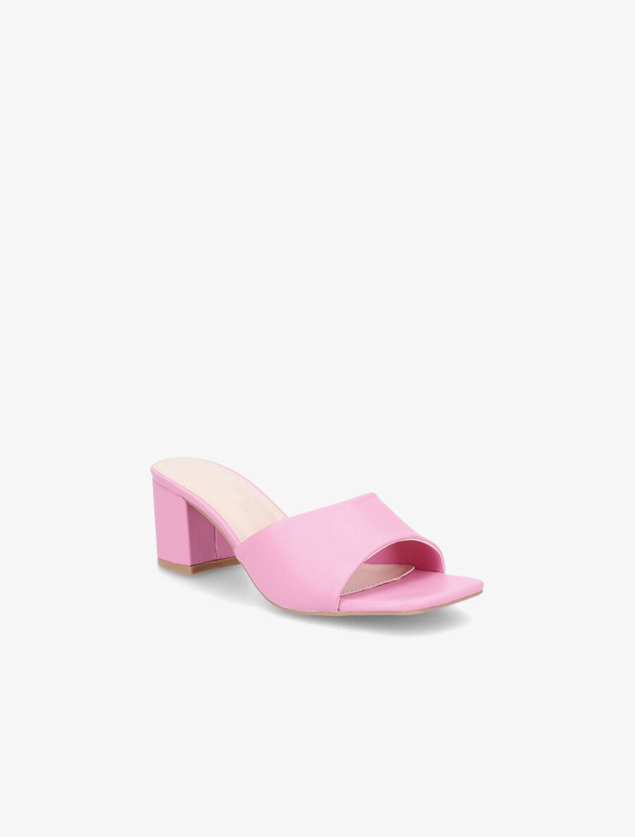 Mules classiques en simili - Rose - 2