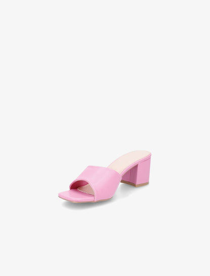 Mules classiques en simili - Rose - 3