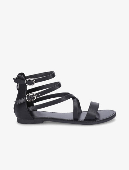 Nu-pieds à brides croisées - Noir - 5