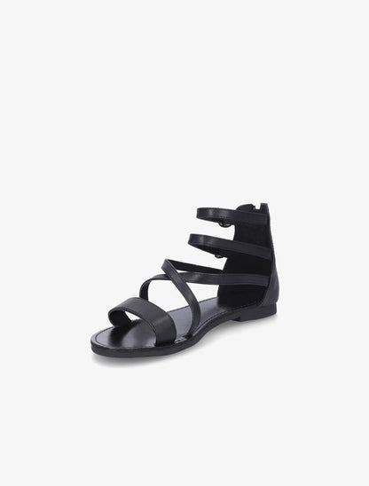 Nu-pieds à brides croisées - Noir - 3