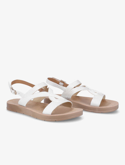 Nu-pieds à cordes entrelacées - Blanc - 4