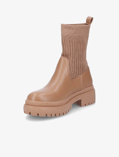 Boots bi-matière montantes - Camel - 3