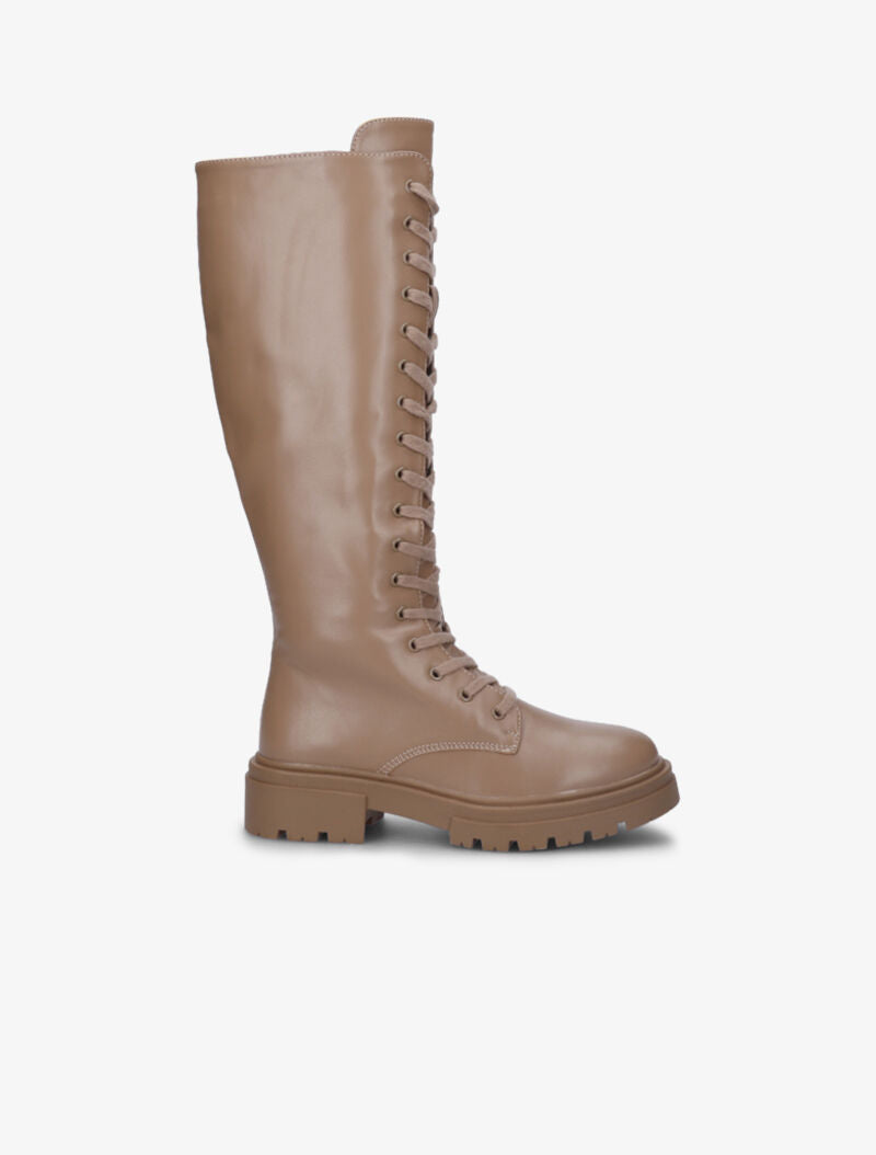 Bottes style rangers à lacets - Taupe - 5