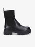 Boots bi-matière à semelle crantée - Noir - 1