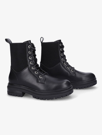 Boots montantes à cheville élastiquée - Noir - 4
