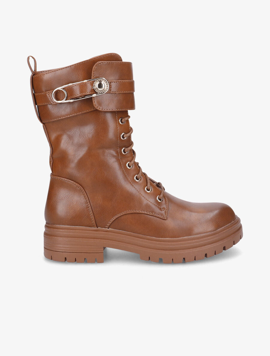 Boots montantes à broche - Camel - 5