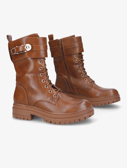 Boots montantes à broche - Camel - 4