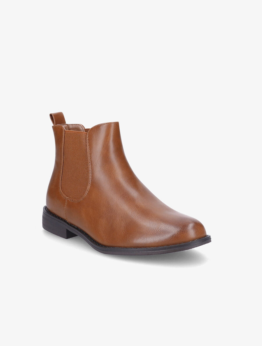 Chelsea boots basiques en simili - Camel - 2