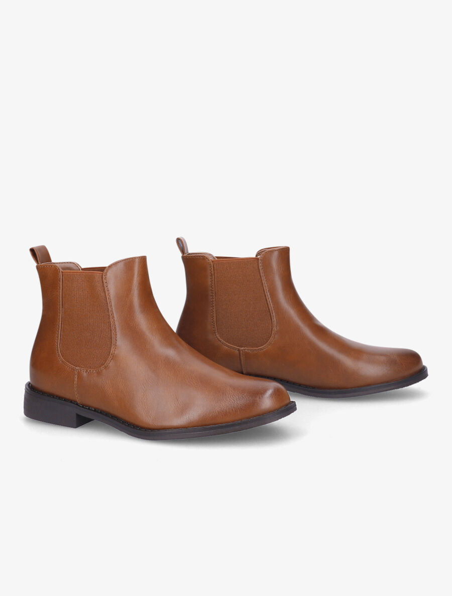 Chelsea boots basiques en simili - Camel - 4