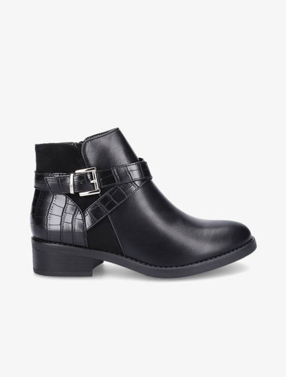 Bottines à sangles croisées - Noir - 1