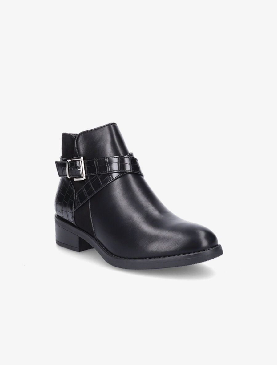 Bottines à sangles croisées - Noir - 2