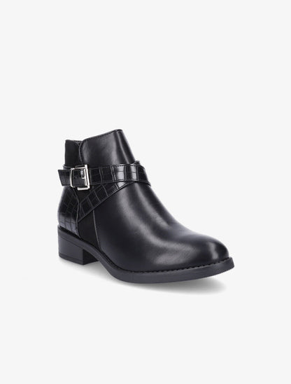 Bottines à sangles croisées - Noir - 2