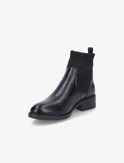 Bottines bi-matière style chaussette - Noir - 3