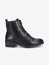 Bottines unies à lacets - Noir - 1