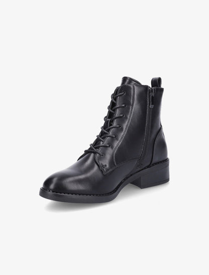 Bottines unies à lacets - Noir - 3