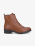Bottines unies à lacets - Camel - 5