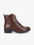 Bottines unies à lacets - Marron - 1
