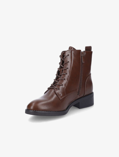 Bottines unies à lacets - Marron - 3