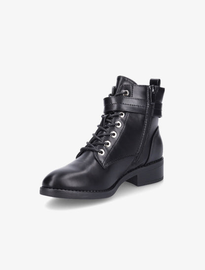 Bottines lacées à boucle - Noir - 3