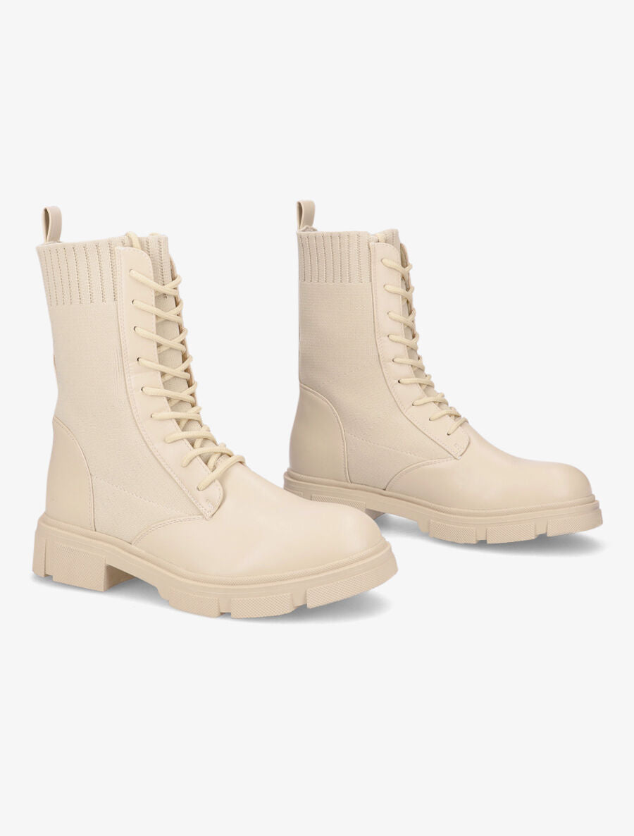 Rangers bi-matière - Beige - 4