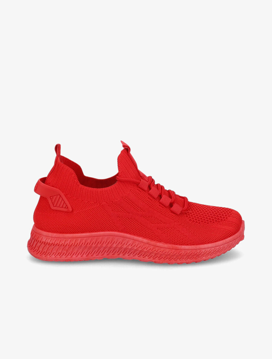 Baskets en mesh à lacets - Rouge - 1