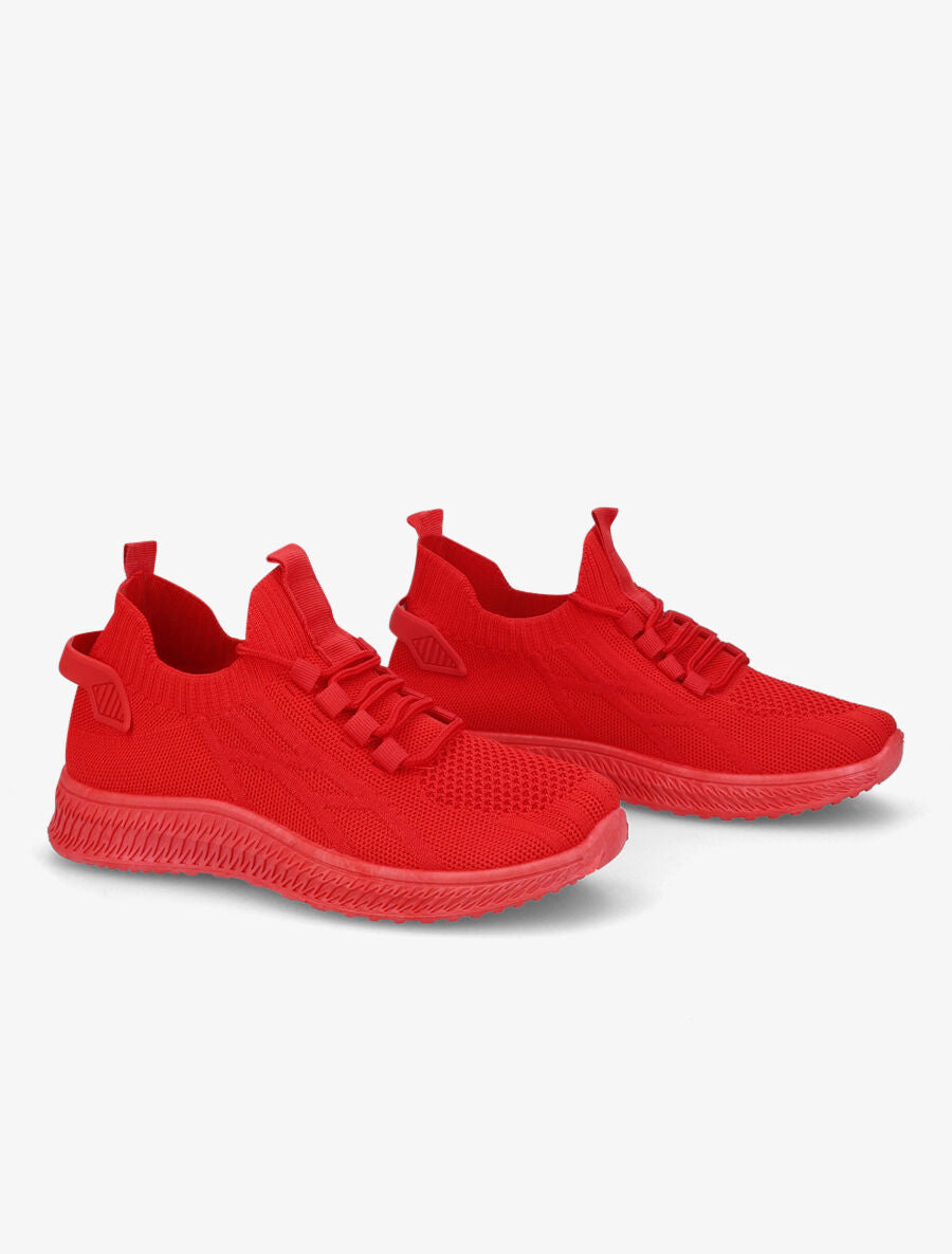Baskets en mesh à lacets - Rouge - 4