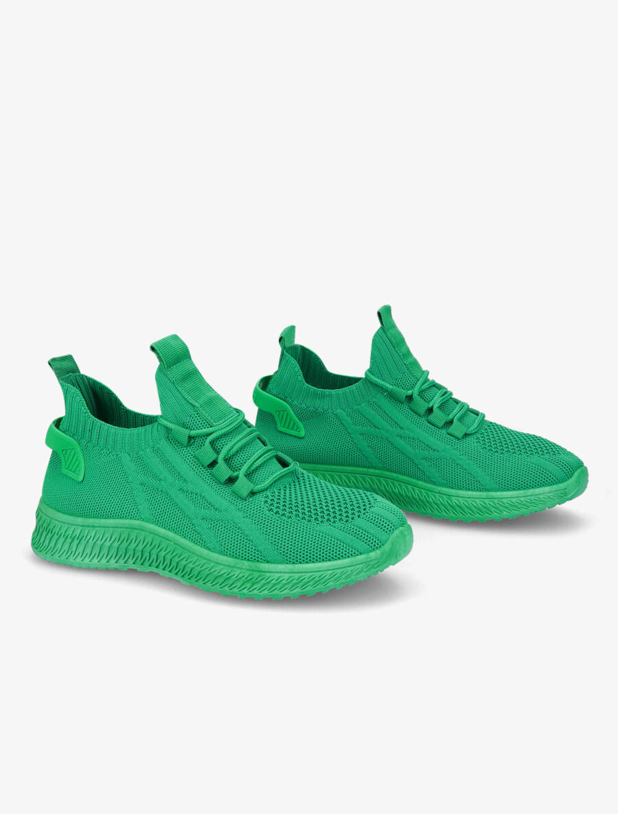 Baskets en mesh à lacets - Vert - 4