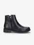 Bottines à contrefort effet python - Noir - 5