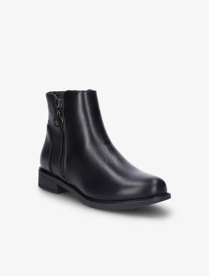 Bottines à contrefort effet python - Noir - 2