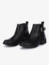 Bottines bi-matière à boucle décorative - Noir - 1