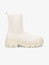 Boots en tissu à semelle crantée - Beige - 1