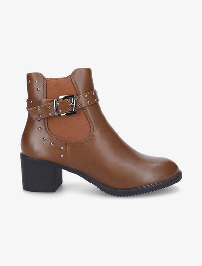 Bottines cloutées - Camel - 1