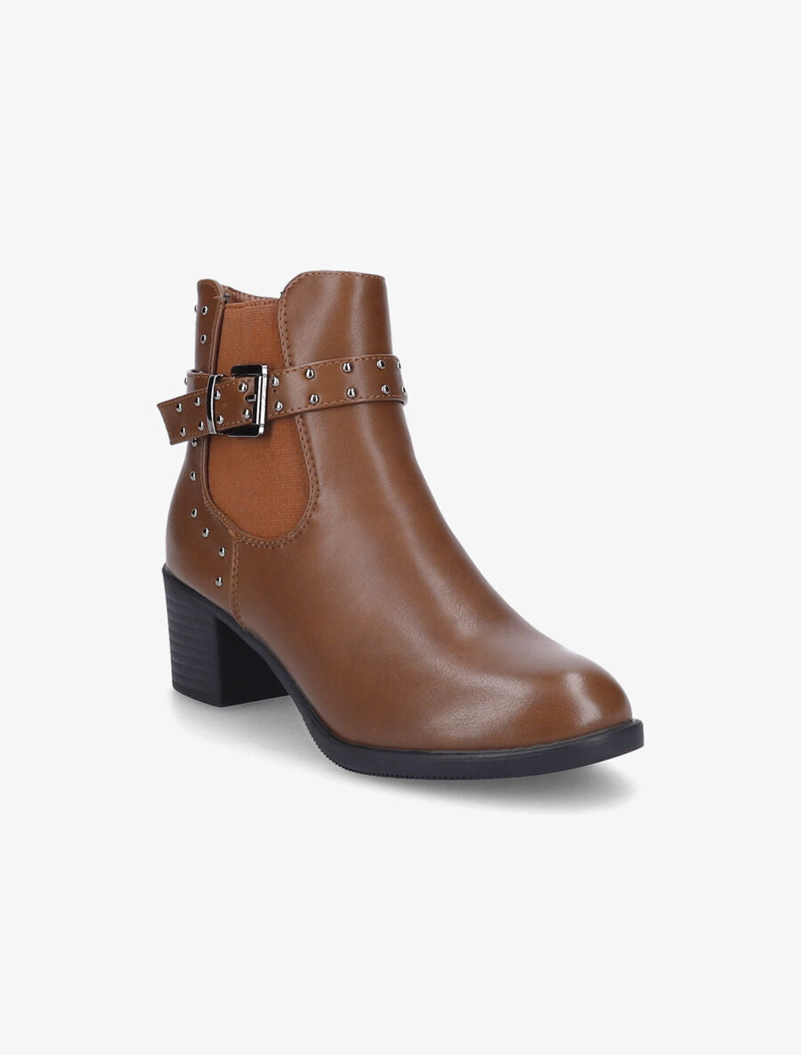 Bottines cloutées - Camel - 2