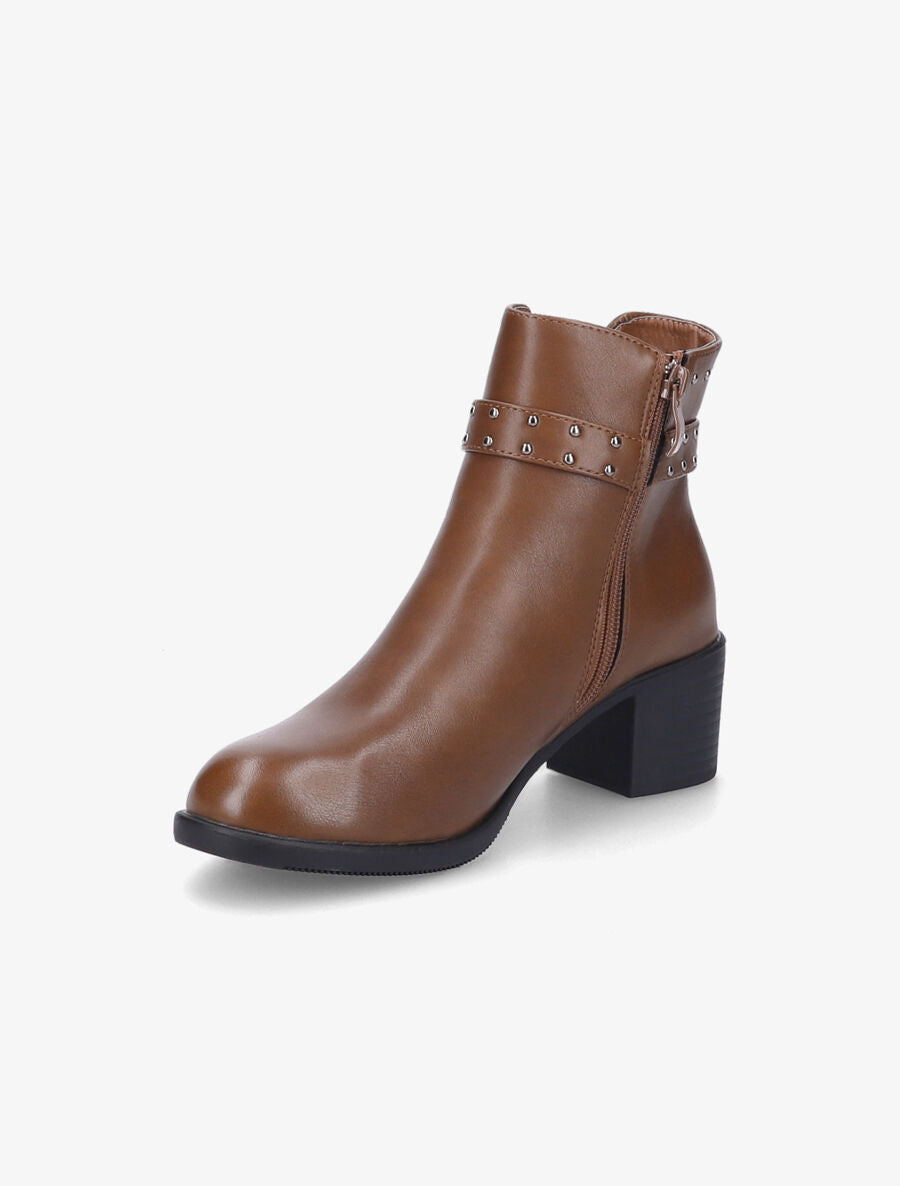 Bottines cloutées - Camel - 3