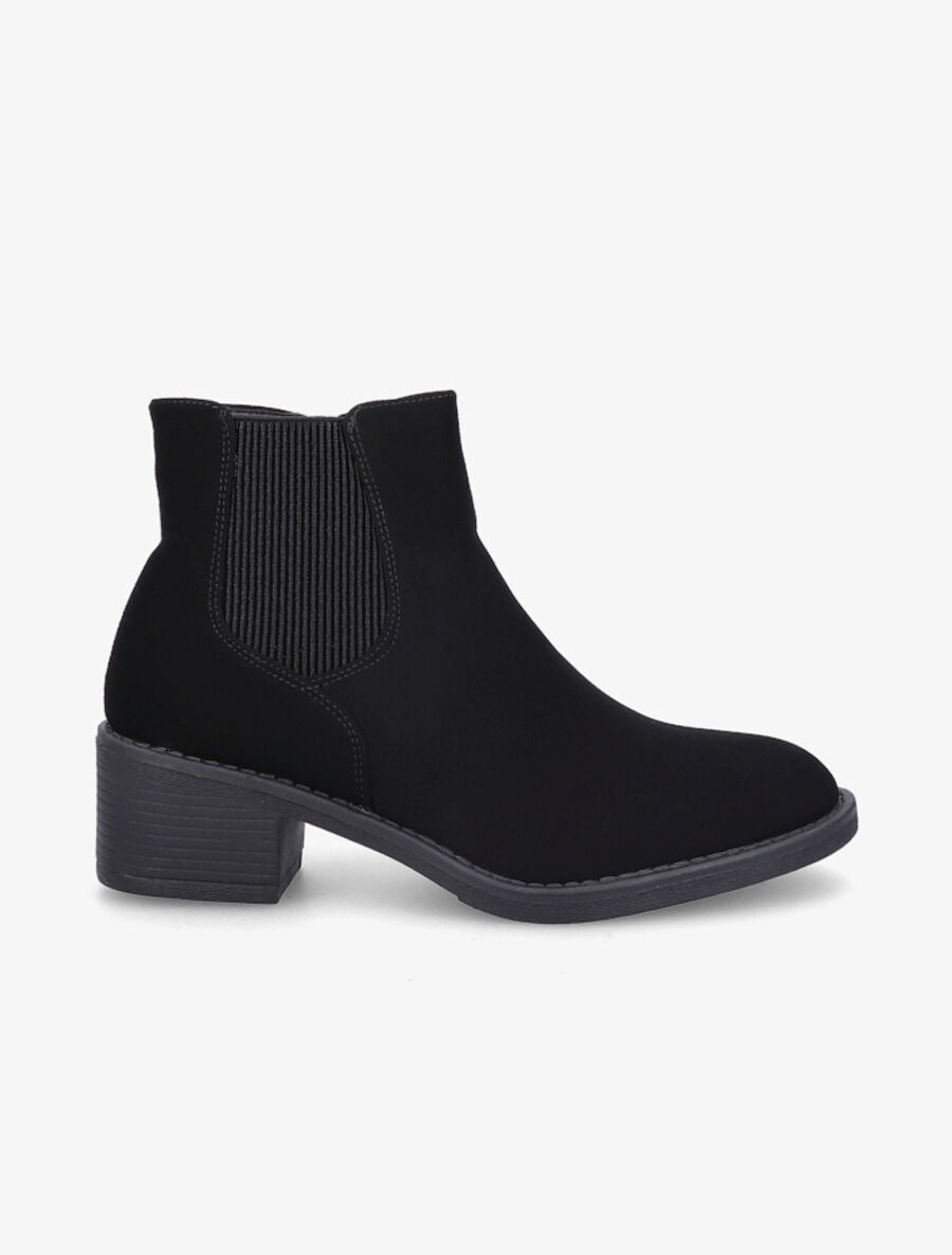 Bottines classiques en suédine - Noir - 1