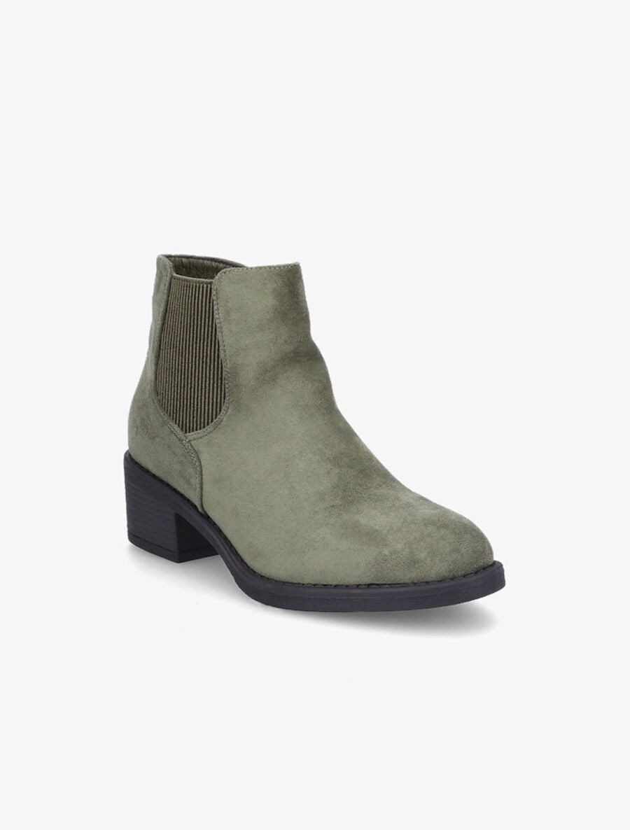 Bottines classiques en suédine - Kaki - 2