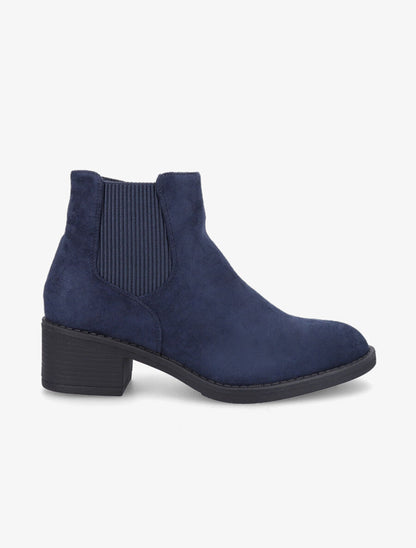 Bottines classiques en suédine - Marine - 5