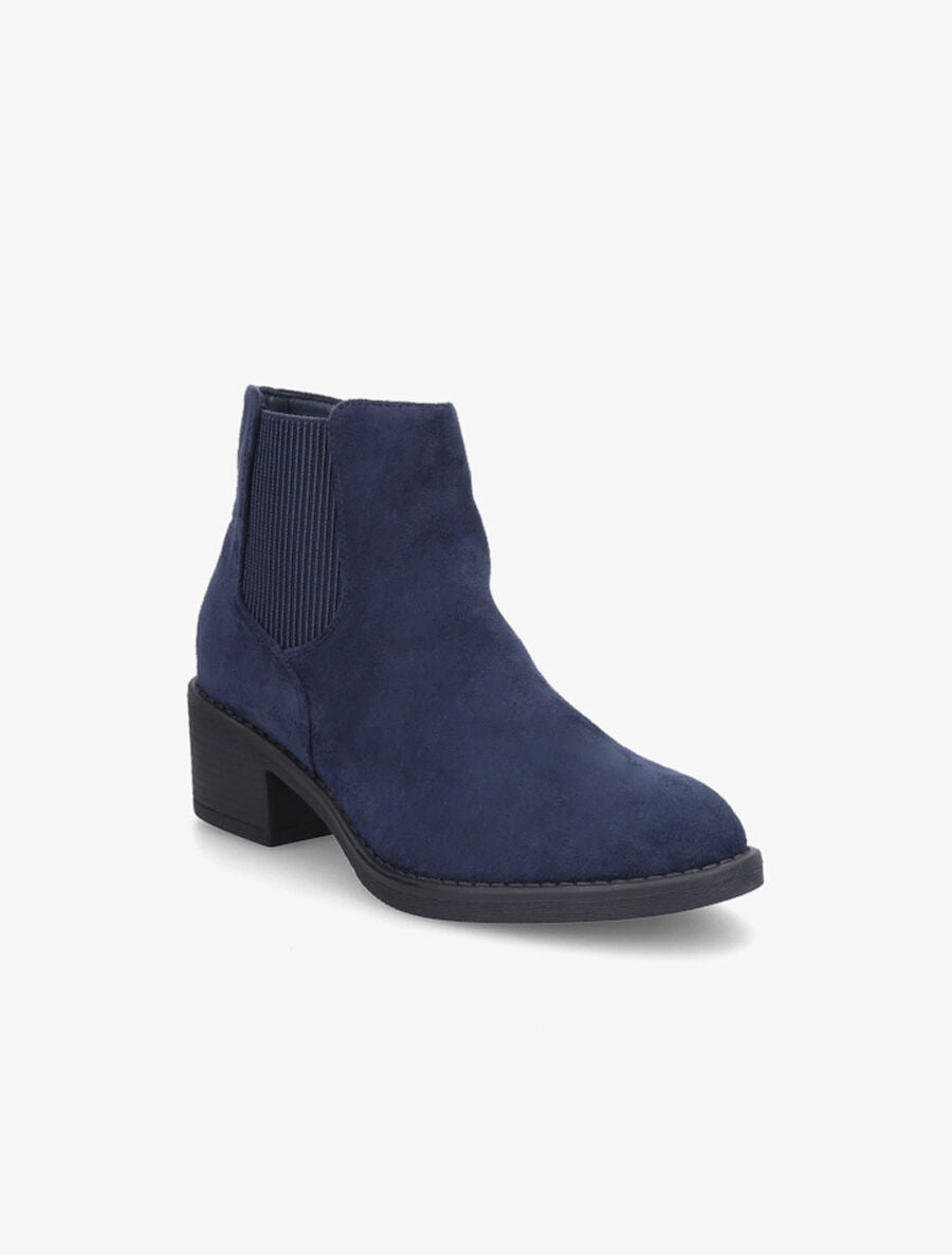 Bottines classiques en suédine - Marine - 2