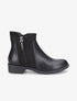 Bottines bimatière à double zips - Noir - 5