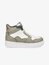 Baskets montantes en simili - Kaki - 1